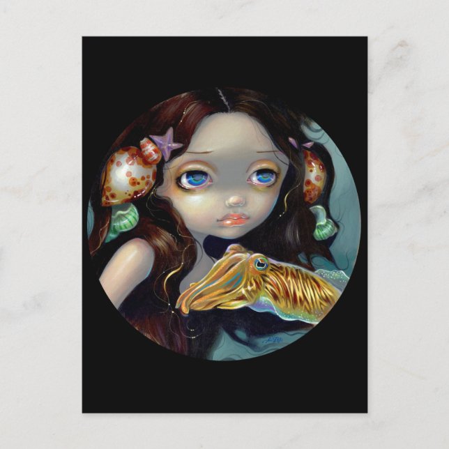 "Nymph with a Cuttlefish" Postkarte (Vorderseite)