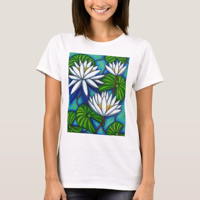 Nymphaea-Blau-T - Shirt (Vorderseite)