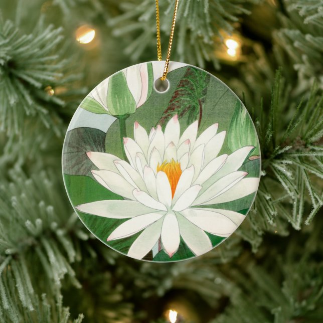 Nymphaea lotus, Baum Keramik Ornament (Baum)