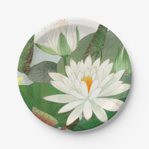 Nymphaea lotus, japanischer Holzschnitt, 1917 Pappteller