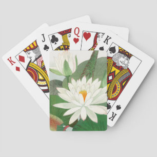 Nymphaea lotus, japanischer Holzschnitt, 1917 Spielkarten