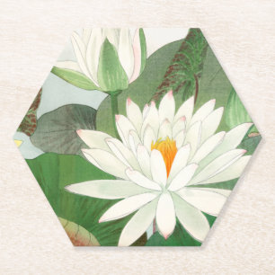 Nymphaea lotus, japanischer Holzschnitt, 1917 Untersetzer