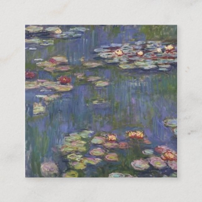 Nymphéas Claude Monet Quadratische Visitenkarte (Vorderseite)