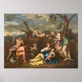 Nymphen & Child Jupiter - Nicolas Poussin Fine Art Poster