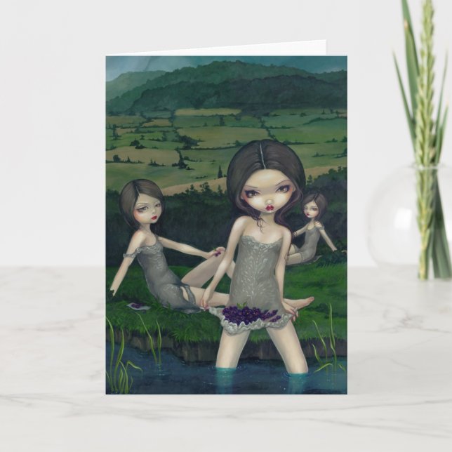 "Nymphen, die Beeren-" Gruß-Karte sammeln Karte (Vorderseite)
