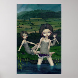 Nymphen, die Beeren-Kunst-Druck sammeln Poster