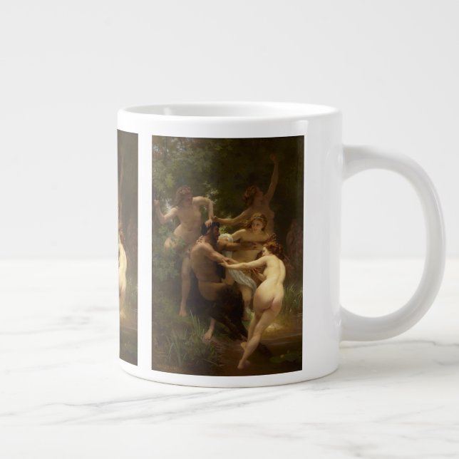 Nymphen und Satyr von William-Adolphe Bouguereau Jumbo-Tasse (Rechts)