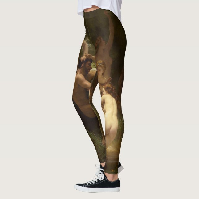Nymphen und Satyr von William-Adolphe Bouguereau Leggings (Links)