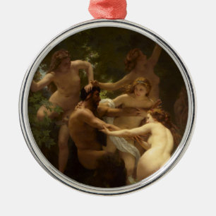 Nymphen und Satyr von William-Adolphe Bouguereau Ornament Aus Metall