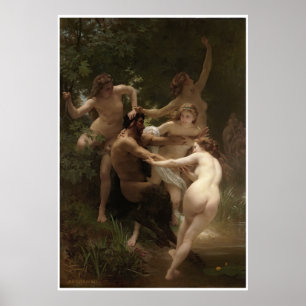 Nymphen und Satyr William-Adolphe Bouguereau Poster