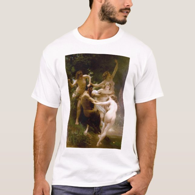 Nymphen und Satyr, William-Adolphe Bouguereau T-Shirt (Vorderseite)