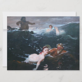 Nymphen und Satyren spielen in den Wellen Karte