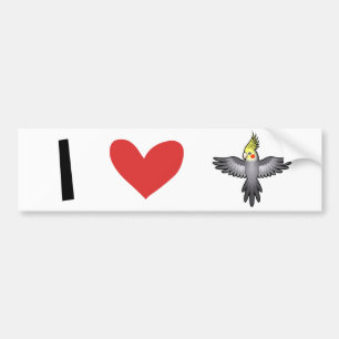 Nymphensittich Liebe Autoaufkleber