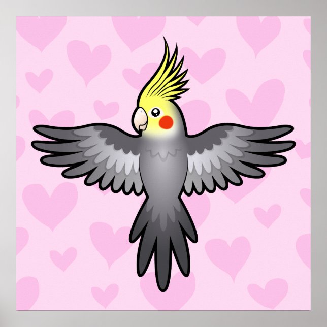 Nymphensittich Liebe Poster (Vorne)