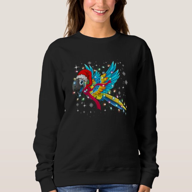 Nymphensittich Weihnachtsmann Kakadu Papagei Weihn Sweatshirt (Vorderseite)