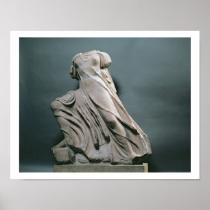 Nymphenzahl, acroterion vom Tempel von Phigal Poster