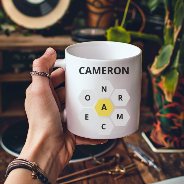 Nyt-Buchstabierbiene, Personalisierte Namenssprach Kaffeetasse (Von Creator hochgeladen)