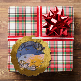 Nyx und Hespera (Nacht und Tag) Altgriechisch Ornament Karte