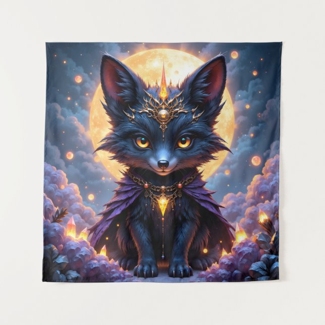 Nyx – Wächter des Mondlichts.  Wandteppich (Vorderseite)