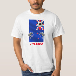 NZ 2010 alle Weiß-Fußballgeschenke T-Shirt