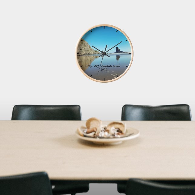 NZ AKL Anawhata Beach Wandergedächtnis Uhr (NZ AKL Anawhata Beach Hiking Memory Clock)