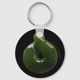 NZ Greenstone Pounamu Drehung Personalizable Gesch Schlüsselanhänger