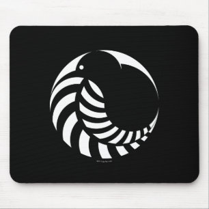 NZ Kiwi/silberner Farn-Emblem Mousepad