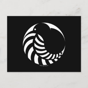 NZ Kiwi / Silver Fern Emblem Postkarte