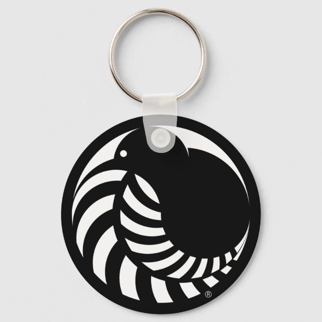 NZ Kiwi / Silver Fern Emblem Schlüsselanhänger (Vorderseite)