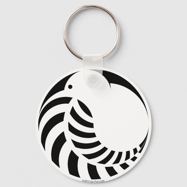 NZ Kiwi / Silver Fern Schlüsselanhänger (Vorderseite)