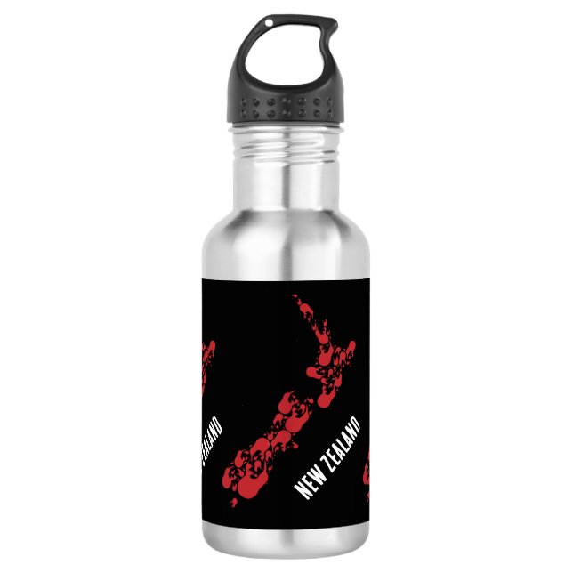 NZ Kiwi Water Bottle Edelstahlflasche (Vorderseite)