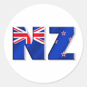 NZ-Logo-Flagge Neuseelands Runder Aufkleber