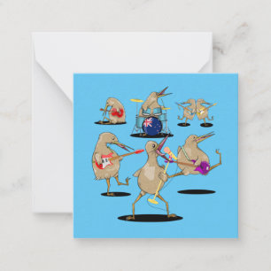 NZ Music Kiwi Band Mitteilungskarte