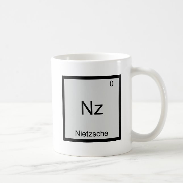 Nz - Nietzsche Funny Element Chemistry Symbol T-Sh Tasse (Rechts)