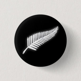 NZ Silver Fern National Emblem Patriotic Button