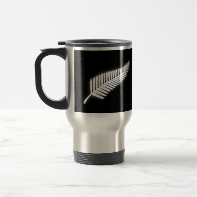 NZ Silver Fern National Emblem Patriotic Geschenk Reisebecher (Links)