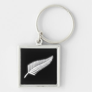 NZ Silver Fern National Emblem Patriotic Schlüssel Schlüsselanhänger