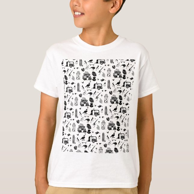 NZ-Urlaubsmuster T-Shirt (Vorderseite)