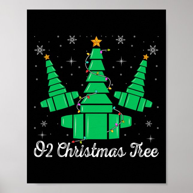 O2 Weihnachtsbaum Atemtherapeut Xmas Light Poster (Vorne)