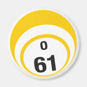 O 61 Bingo Ball Kühlschrankmagnet Magnet
