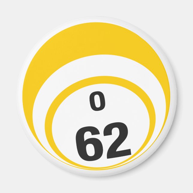 O 62 Bingo Ball Kühlschrankmagnet Magnet (Vorne)