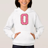O - Bubblegum Glitzer Varsity Letter Patches