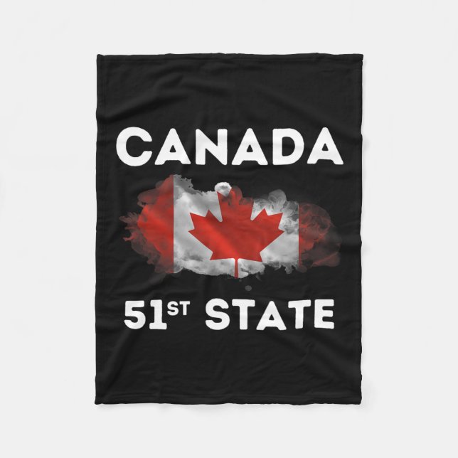 O Canada 51. Staat Funny Trump Canada Meme Shirt Fleecedecke (Vorderseite)