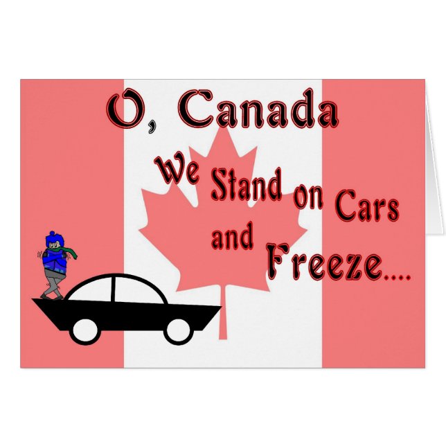 O Canada Funny Card (Vorderseite (Horizontal))