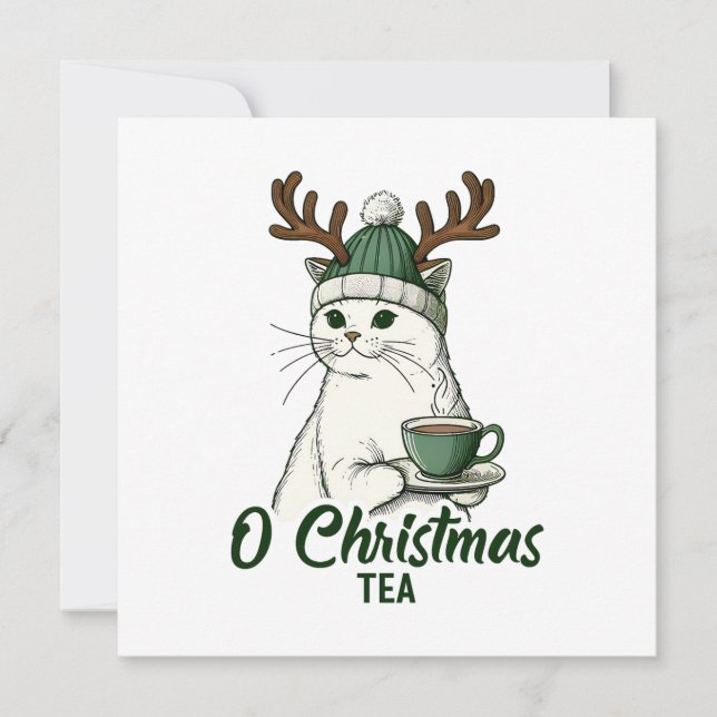 O Christmas Tea Feiertagskarte (Vorderseite)