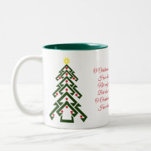 O Christmas Tree Texte Holiday Coffee Tasse
