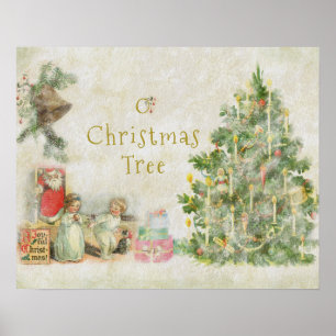 O Christmas Tree Vintag Poster