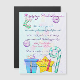 O Christmas Whimsey Folk Art Magneteinladung