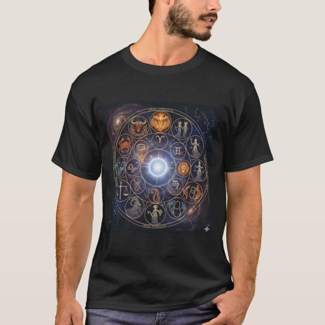 O Círculo Cósmico: Zodíaco em Constelações T-Shirt (Vorderseite)