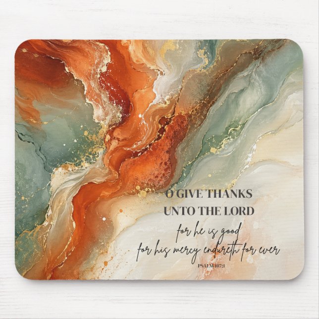 O DANKET DEM HERRN |Erntedankgeschenk Mousepad (Vorne)